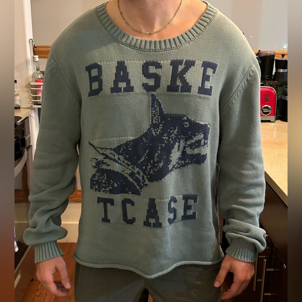 Basketcase Men's Green Sweater